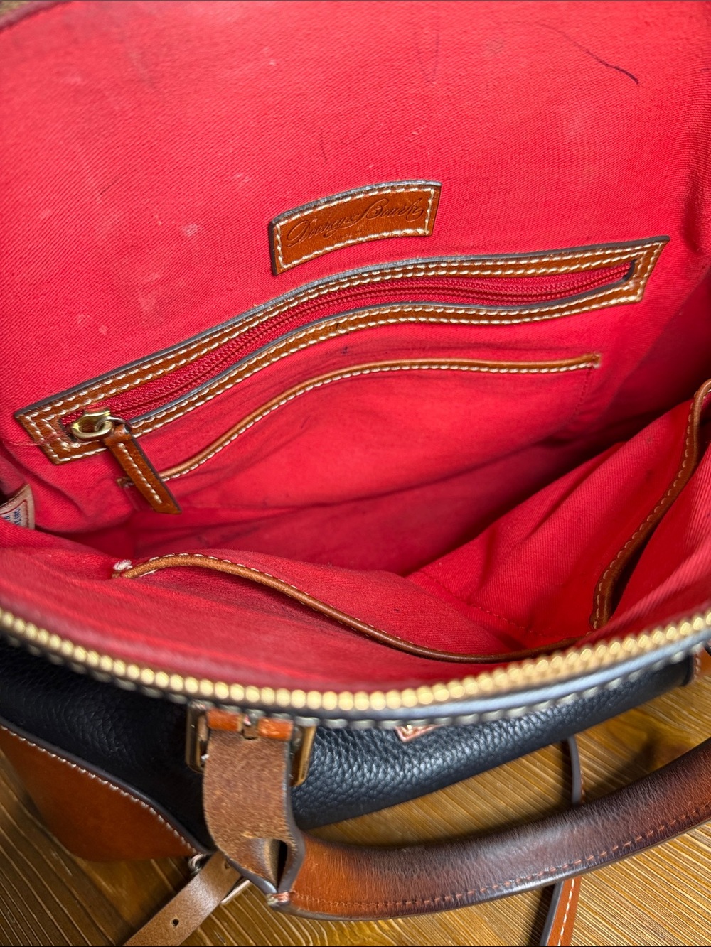 Dooney & Bourke Pebble Grain Domed Satchel in Black Well Loved - Picture 4 of 15